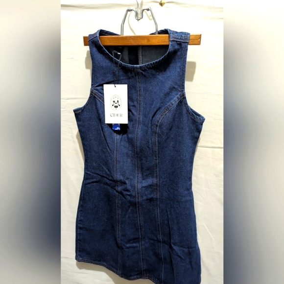 CUTE BRAND NEW Cider Denim Sleeveless Dress - Picture 1 of 4